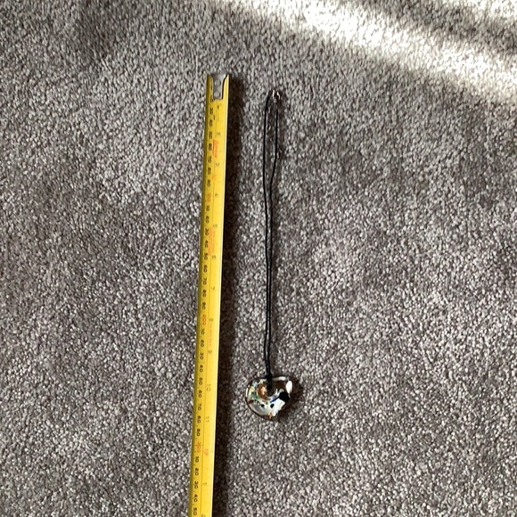 Multi coloured glass heart necklace NWOT - Picture 2 of 4